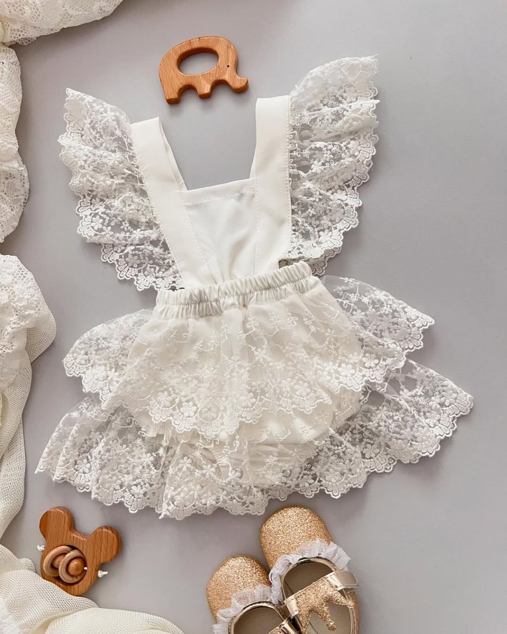 پیراهن تور سفید