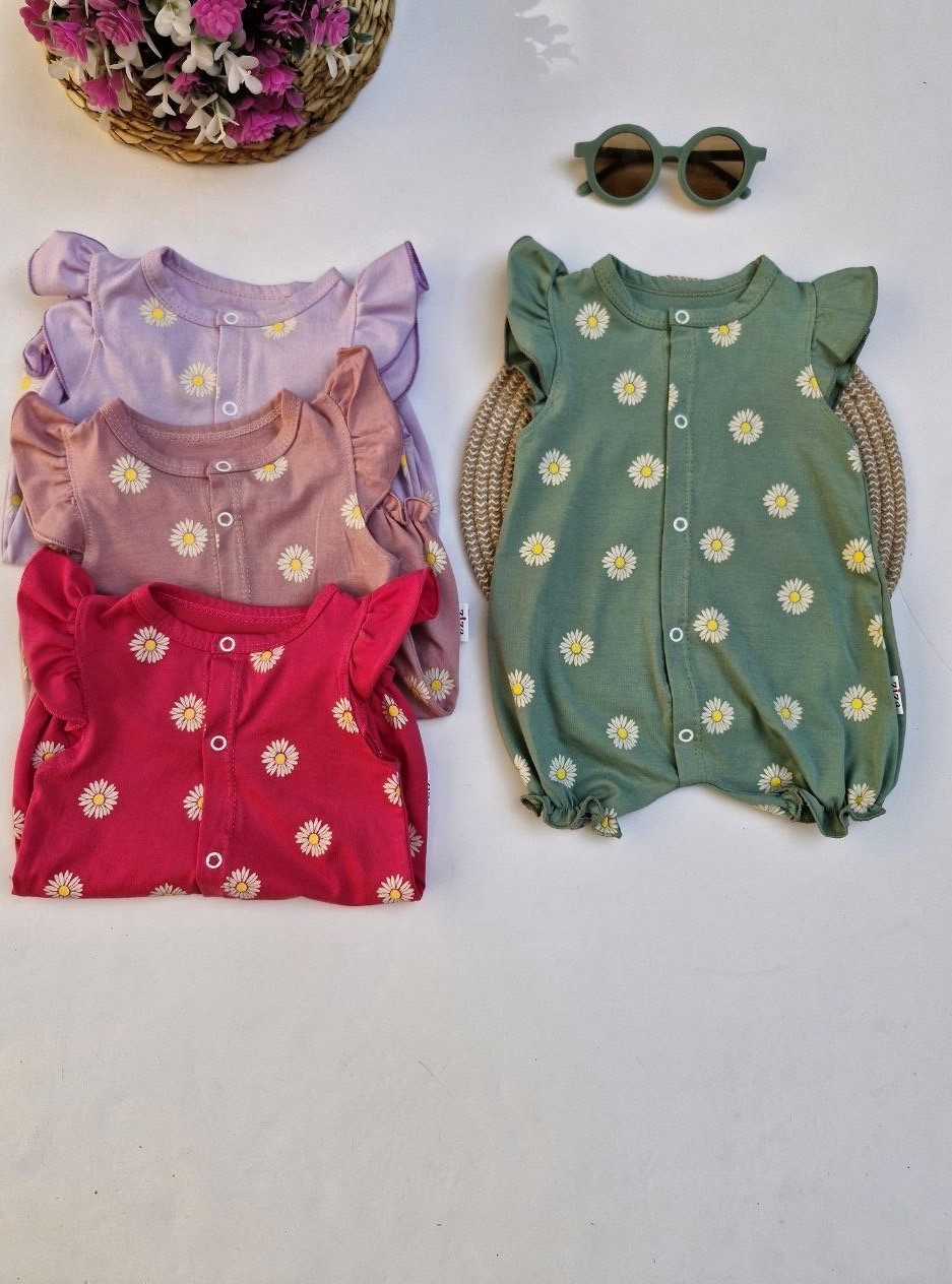 رامپر نوزادی دخترانه بابونه