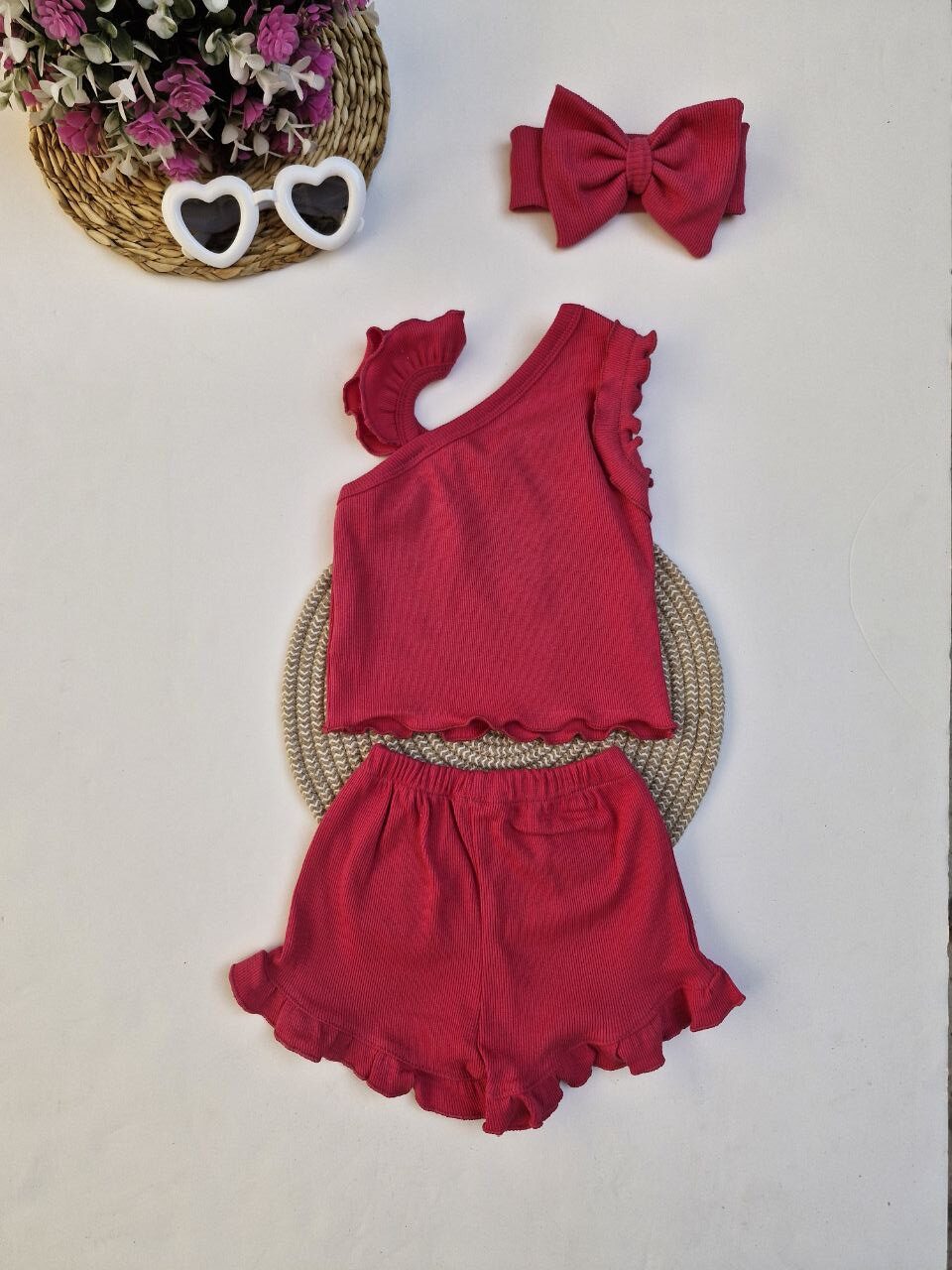 ست کراپ و شورتک کبریتی