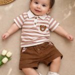 تیشرت شلوارک نوزاد تا کودک پسرانه مدل برونو