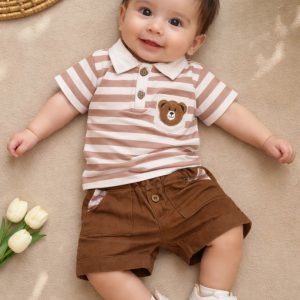 تیشرت شلوارک نوزاد تا کودک پسرانه مدل برونو